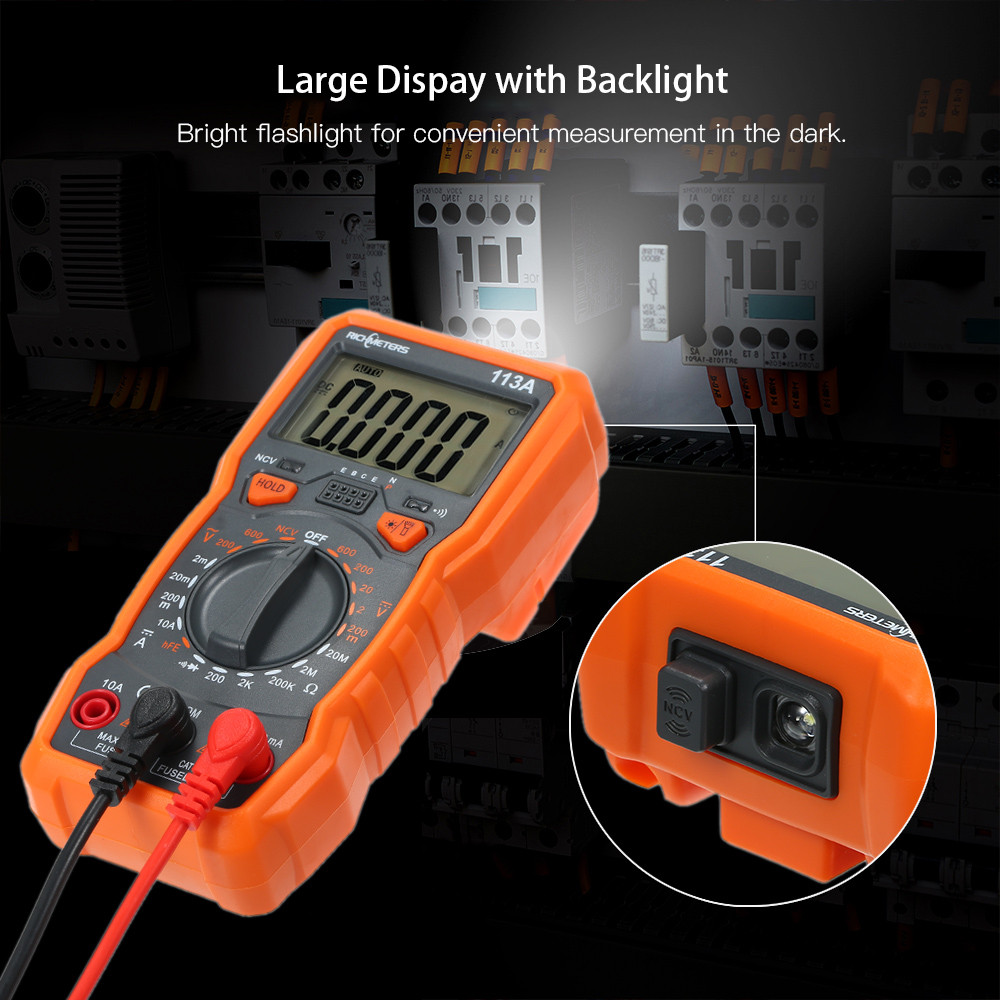 Terbaik Richmeters RM113A/RM113D Multimetro Tester Digital Multimeter 6000 Counts Auto Ranging AC/DC