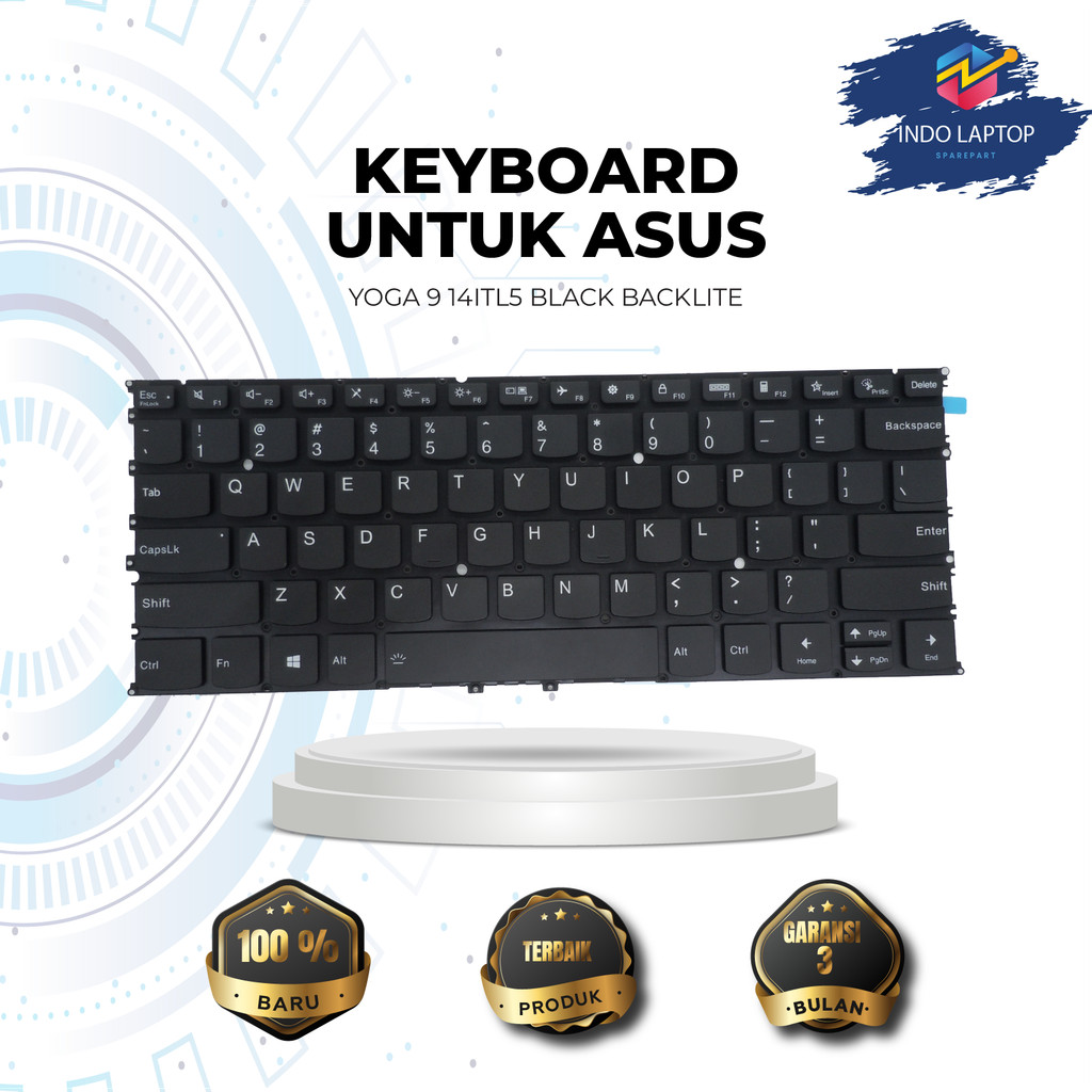 Keyboard Untuk Lenovo Yoga 9 14ITL5 Black Backlite