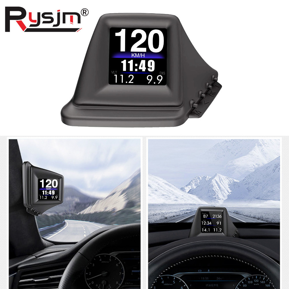 Head UP Display OBD2 HUD On-board Computer RPM Turbo HUD Oil Pressure Water Temp Speedometer
