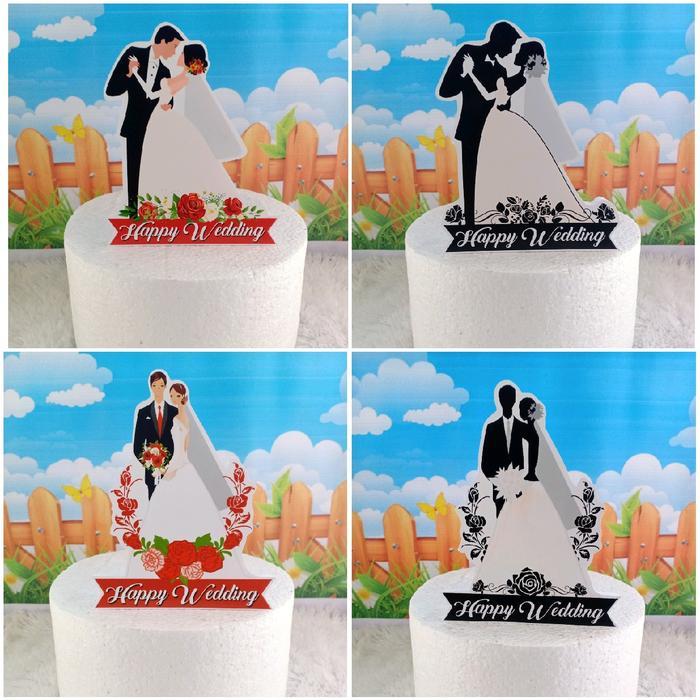 cake topper HAPPY WEDDING Styrofoam