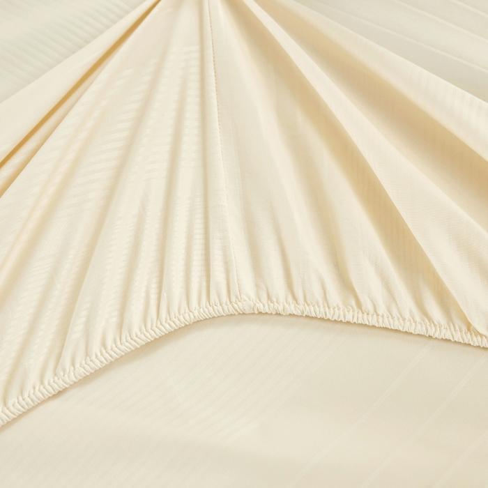 Informa Set 5 Pcs Seprai King Microfiber Emboss - Krem Sarung Kasur Alas Tidur Pelindung Sarung