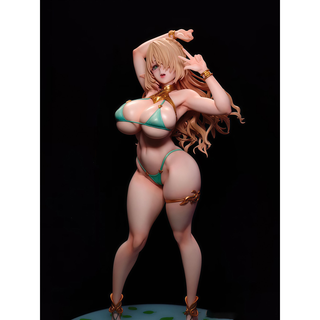 Elf Village Cecil Bathing Ver. GK Statue - Anime Figure Desktop Scene Model Elf Girl Collectible