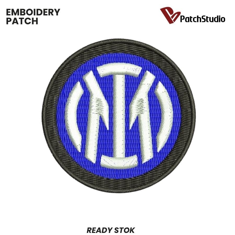 PATCH BORDIR LOGO INTER MILAN FC AKSESORIS EMBLEM EMBROIDERY | STUDIO-104