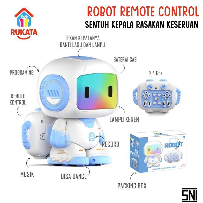 Ada Stok Robot Remote Control Sentuh Kepala Lampu Menari Packing Box Musik