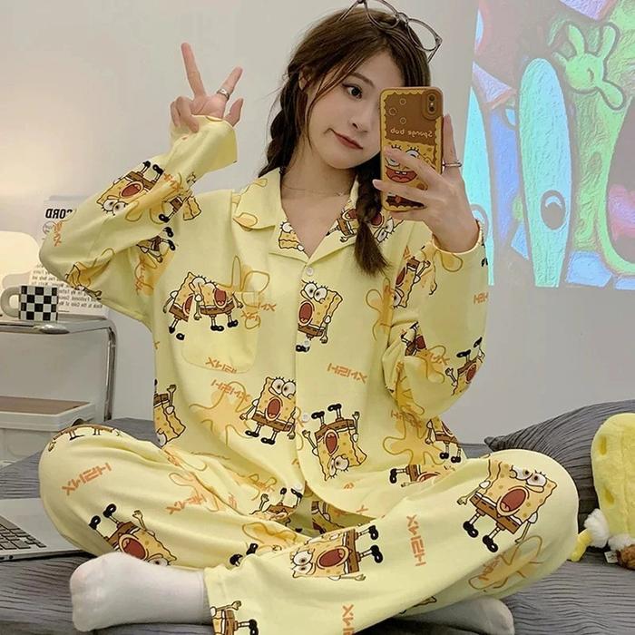 GRAKY PIYAMA TIDUR - SET BAJU DAN CELANA JUMBO SIZE / PIYAMA SINCHAN / PIYAMA KUROMI / PIYAMA POCHAC