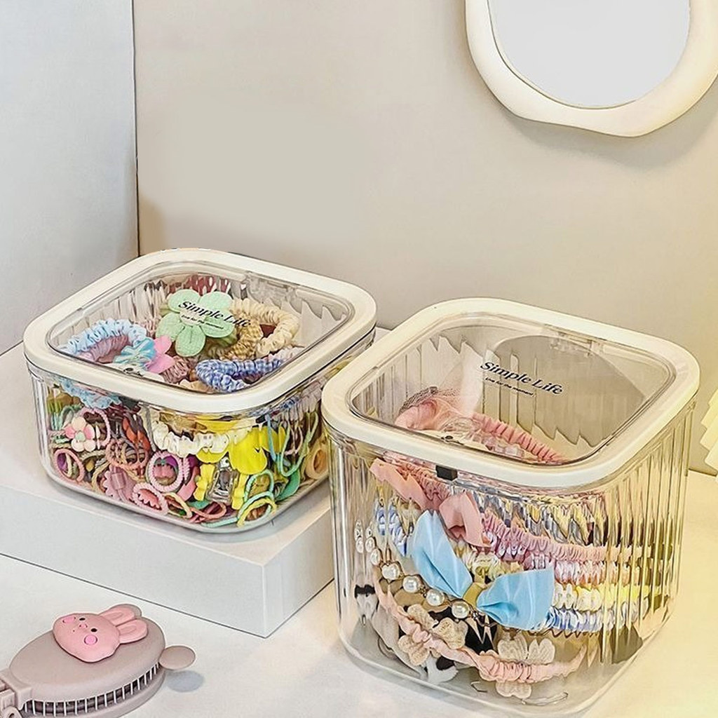 Transparent storage box, laundry bead storage box, storage container for hair rings and hair clips,
