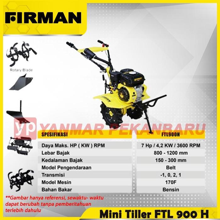 Mesin Bajak Sawah / Tractor Mini Tiller FTL-900 H TANGGUH W/O Paddy Wheel C/W Ridger FIRMAN