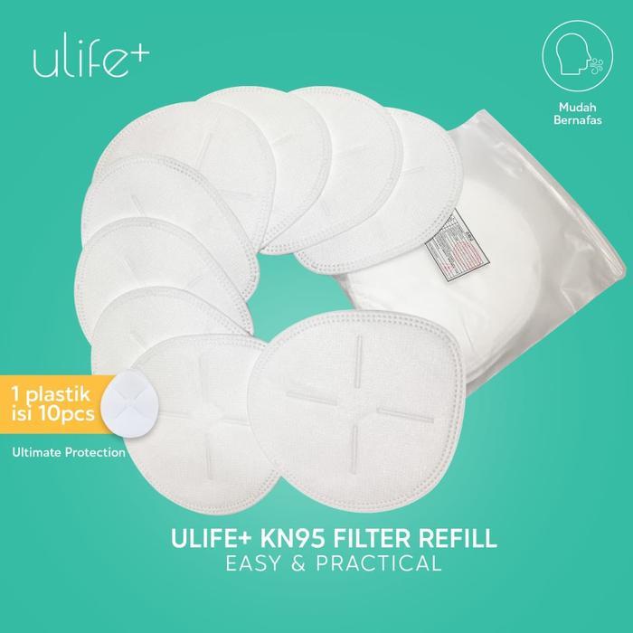 Ulife+ Filter Masker Kn95 Filter Masker Anti Virus Dewasa & Anak 10Pcs - Safetypro Store