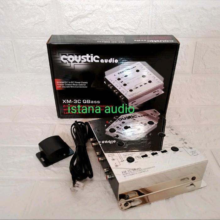 TERLARIS CROSSOVER COUSTIC AUDIO XM-3C QBASS CROOM WITH REMOTE CONTROL CROSSOVER AKTIF COUSTIC AUDIO