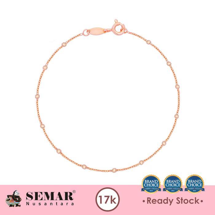 Gelang Emas Mini Jedar Rose Gold 17K Semar Nusantara