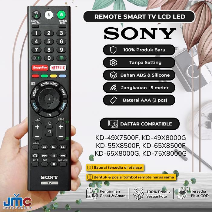 Remote Remote Tv Rmp-310P For Sony Tv Kd-49X7500F Kd-49X8000G Kd-49X8500G Kd-65X8000G Kd-75X8000G