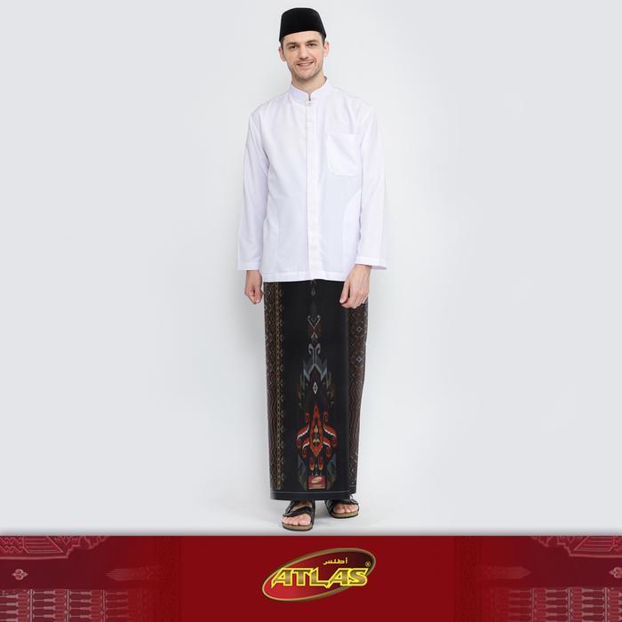 Sarung Motif Kembang BHS SGE 03 Hitam Coklat