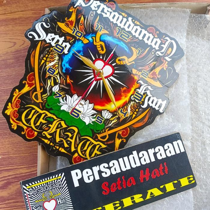 TERBARU FIGORA JAM DINDING PSHT SH TERATE PUSAT MADIUN PAJANGAN UKIR KAYU WALL DECOR KAMAR RUANG