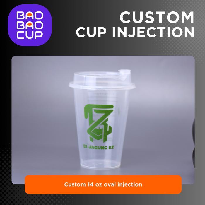 READY Sablon Cup PP Injection 14 oz TANPA LID