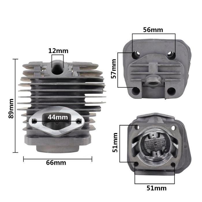 NEW TURBO 5800 CYLINDER BLOCK BLOK BORING MESIN CHAIN SAW SENSO SINSO MINI 58 CC TANIKA / CYLINDER