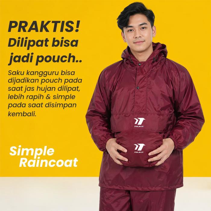NEW Jaket Jas Hujan Pria Wanita Setelan Kangaroo Waterproof Raincoat Premium