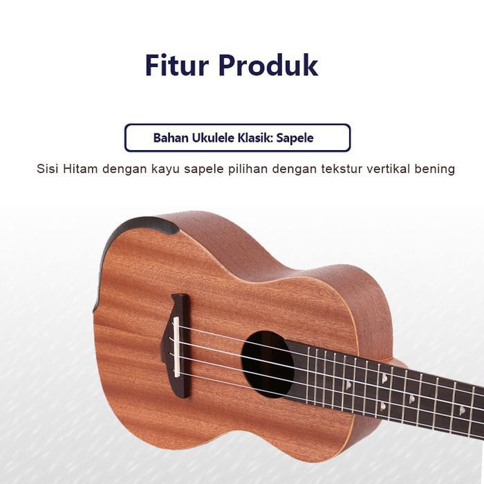 Acouway AKUSTIK dan ELEKTRIK Ukulele Concerto/Tenor 24"26 concert ukelele Senar 4 gitar sapele body