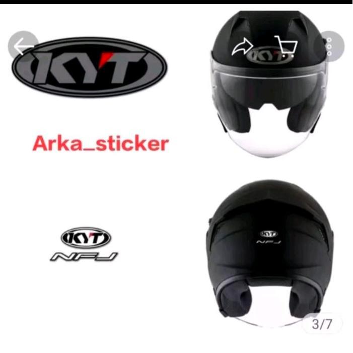 Stiker Cutting Helm KYT NFJ 1 Set Warna Hitam Silver