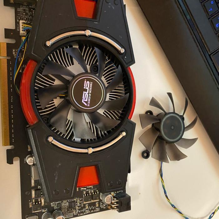 Ada Stok Fan Kipas ASUS GTX 750ti 560 550Ti HD7850 7770 8600 9800g 75mm 4pin