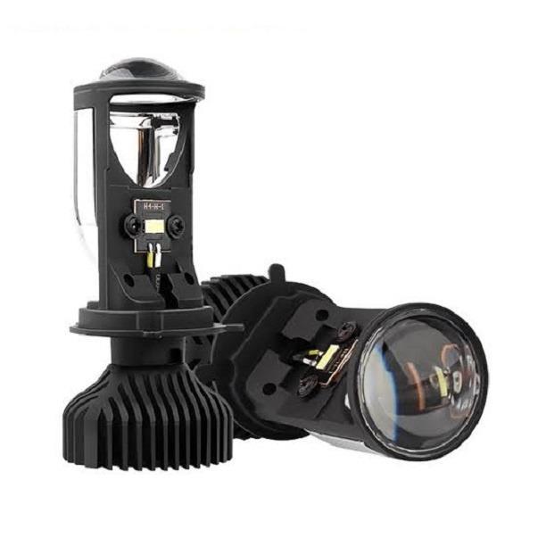 Jenge - Lampu Led Projie H4 Mini Projector Lens Lensa Motor Mobil Y6 Y9 L6K Car Kendaraan