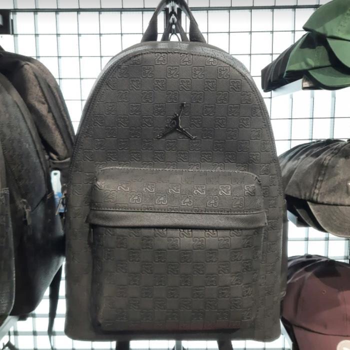 Nike Air JORDAN JUMPMAN MONOGRAM BACKPACK MA0986-023 Black Leather Tas Original 100%