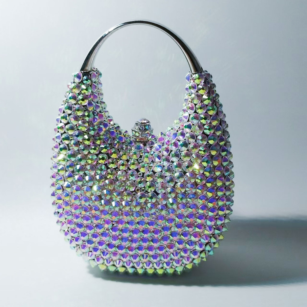 Lady Crystal Clutches Diamonds Chain Evening Bag Wedding Party Rhinestones Clutch Bag Purse Evening