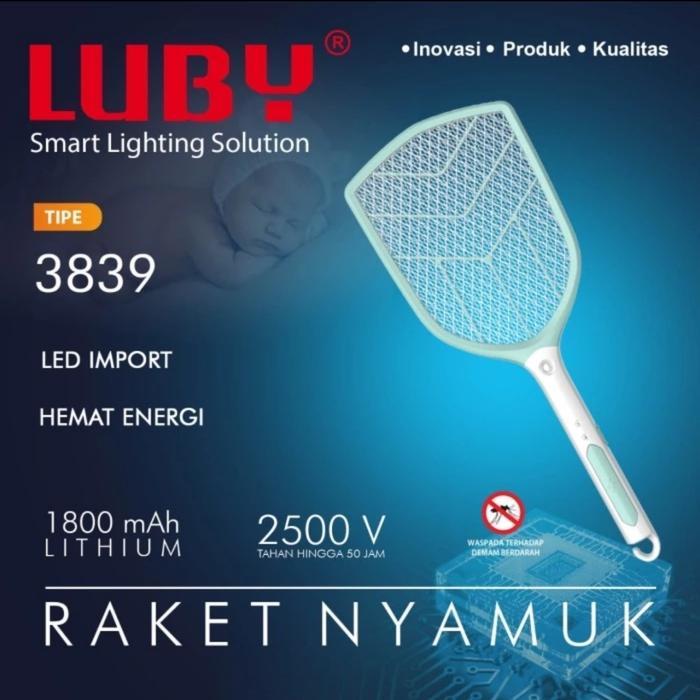 NEW Luby Raket Nyamuk Serangga L3839 - Mosquito Swatter Insect Luby 3839