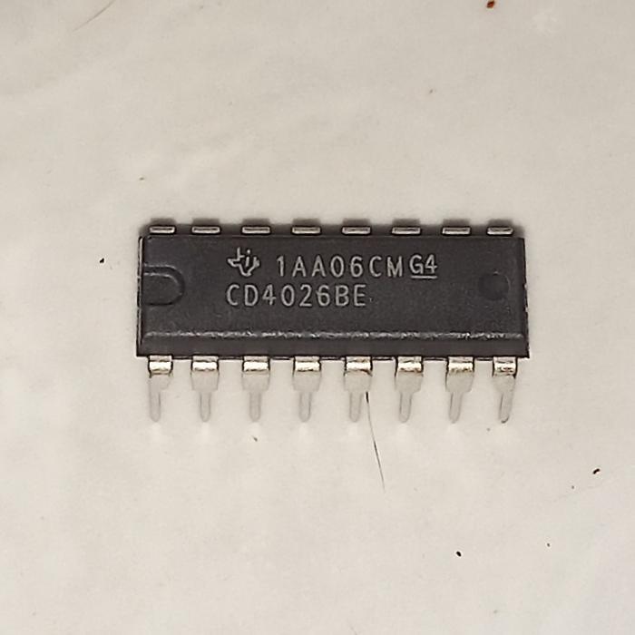 (ORIGINAL) IC CD4026 CD4026BE CD 4026 BE DECADE COUNTER DRIVER