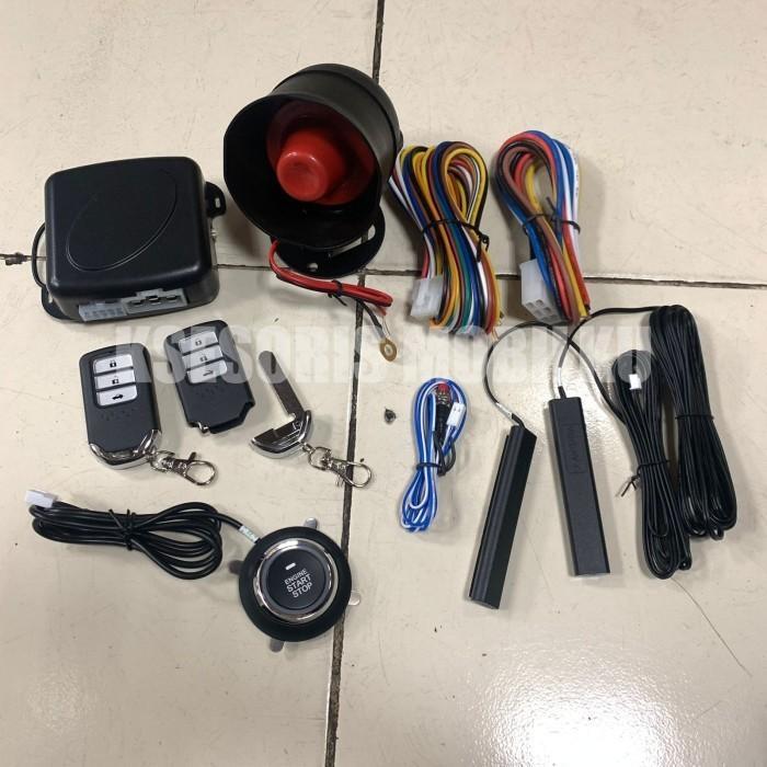 // Car Alarm Keyless Push Button Engine Start / Stop Komplit Honda Gstore //