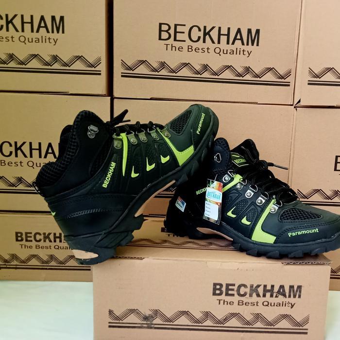 Avtech Outdoor - Sepatu Beckham Boots Hitam Hijau /Sepatu Gunung/Sepatu Mendaki/Sepatu