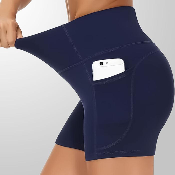 Ready Celana Legging Pendek Wanita Workout Shorts Running Yoga Wear Sports Short Dengan Kantong