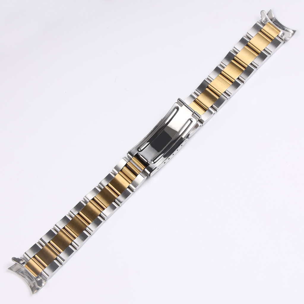 19mm polished silver gold stainless steel watchband for SEIKO SNXS80 SNXS79 SNXS79K SNXS77K SNXS75