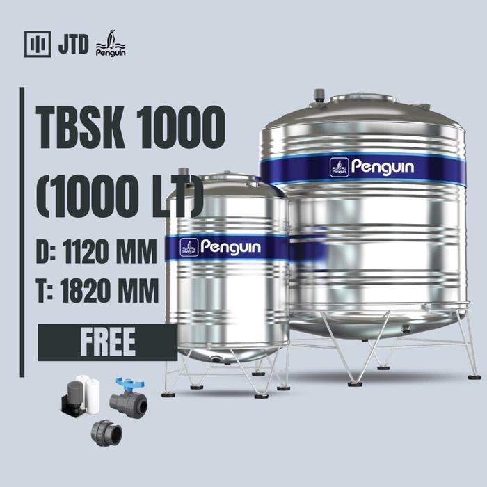 Toren / Tandon / Tangki Air Penguin Stainless 1000 Liter - TBSK 1000