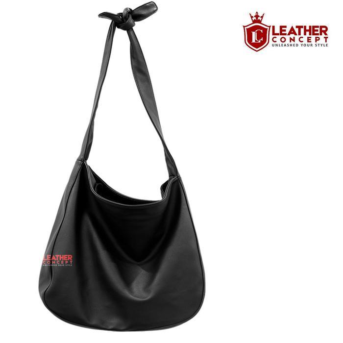 Celcius Sling Bag Kulit Pria Hitam