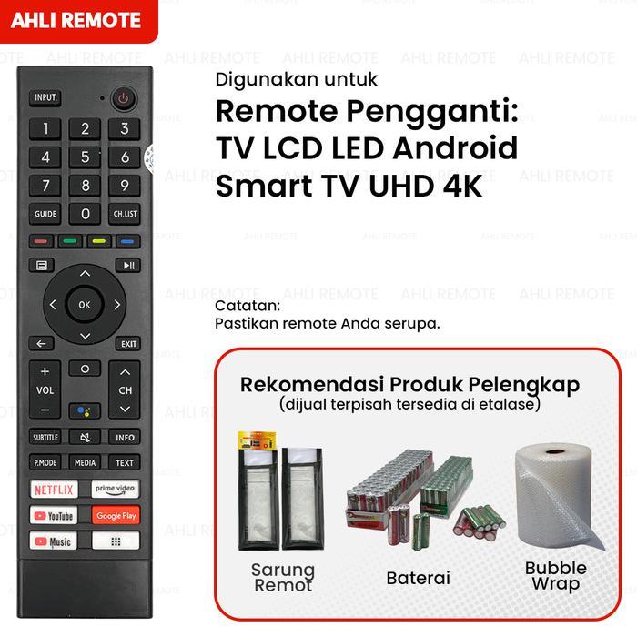 Stok Terbatas Remote Tv Hisense Android Tv Uhd 4K 43A6500H / Remot Tv Lcd Hisense [Kode 1Kode 2Kode