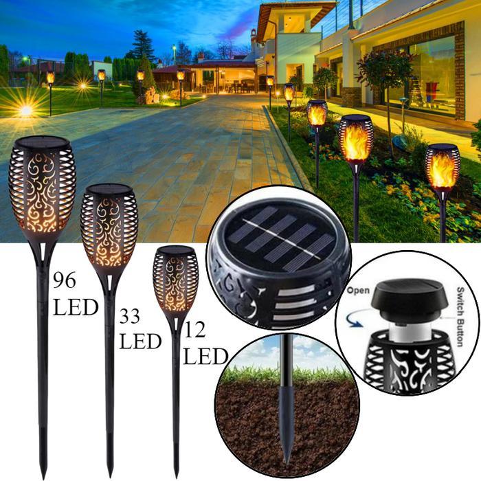 Lampu Obor Taman Tenaga Surya/Lampu Taman Obor Solar LED/Lampu Taman Obor Solar LED/Lampu Taman