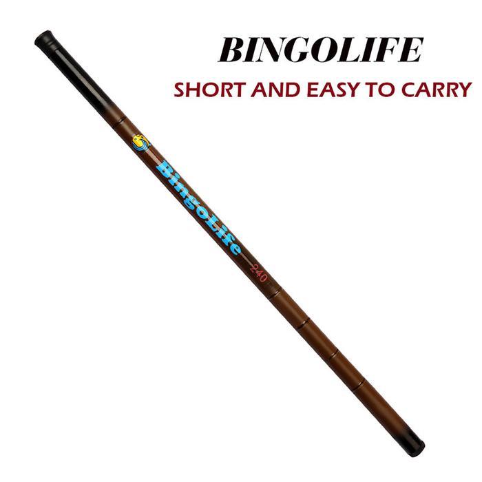 Joran Ultralight Tegek Ruas Pendek 40cm Tongkat Pancing Alat Pancing Tegek Kaku Joran Pancing Tegek