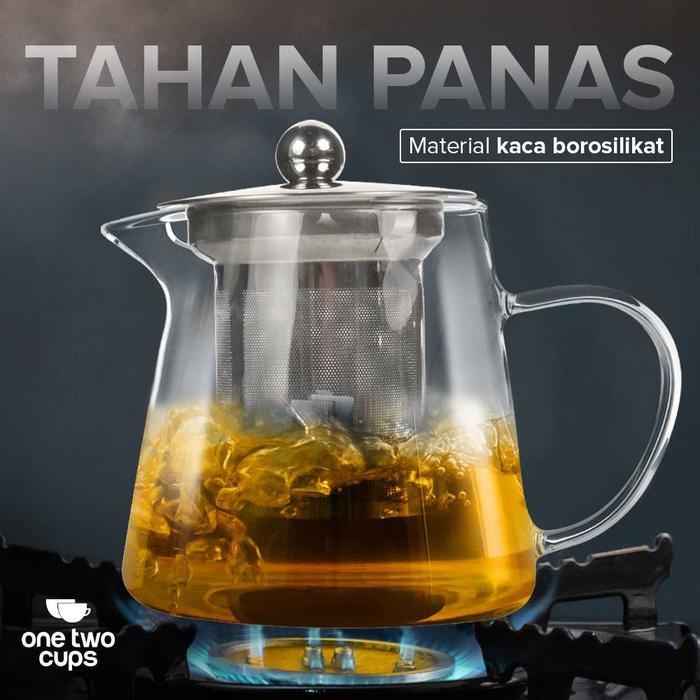 Cypruz - Teko Kaca Tahan Panas Bening Teko Teh Saringan Teh Teko Kaca Tahan Api Pitcher Teh