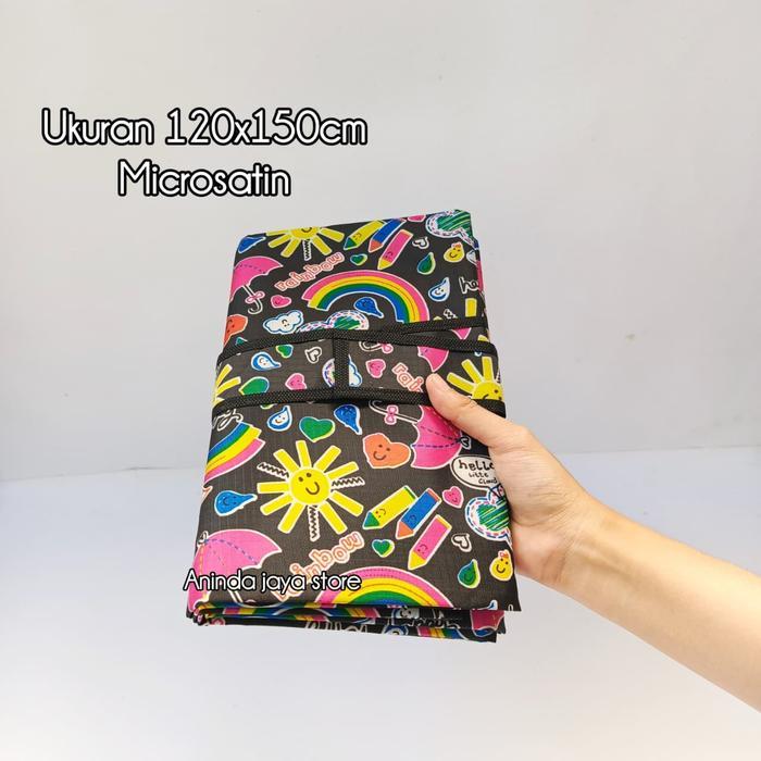 Diskon Tikar Microsatin 120X150Cm Tikar Motif Tikar Lipat Piknik Tikar Piknik Portable Tikar Anti