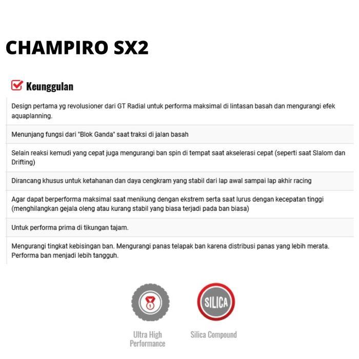 Ban Mobil Gt Radial 225/45 R17 Champiro Sx-2