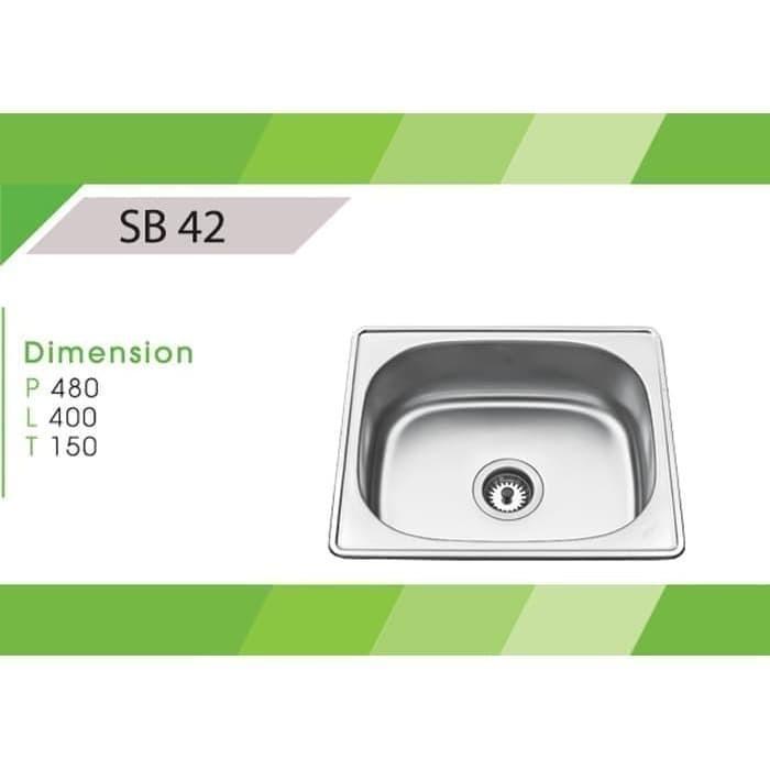 Kitchen Sink Royal Sb42, Sink Royal, Bak Cuci Piring, Sink Kotak, Kitchen Sink Stainless