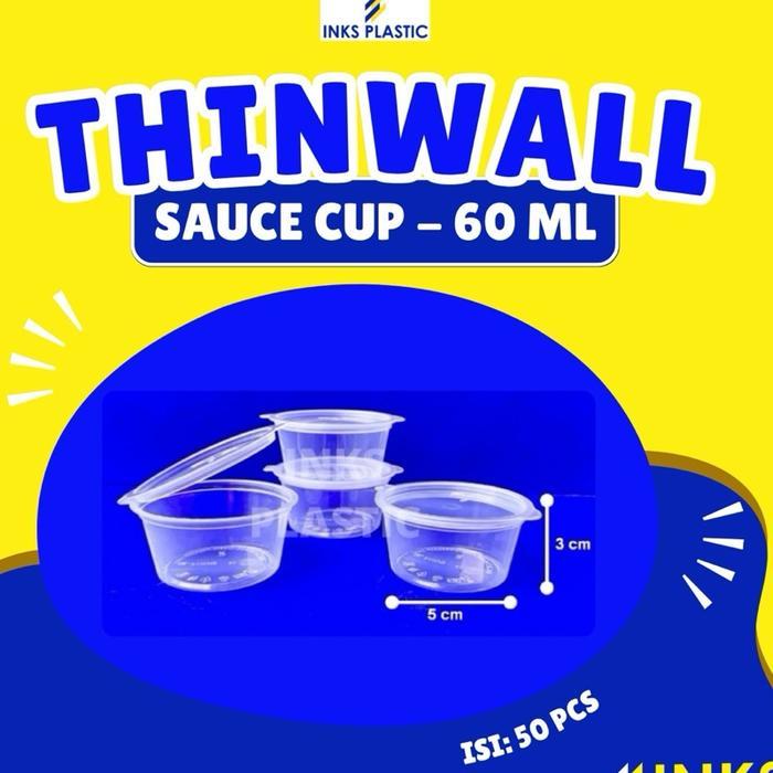 DISKON THINWALL SAUCE CUP 60 ML VCT (50 PCS)