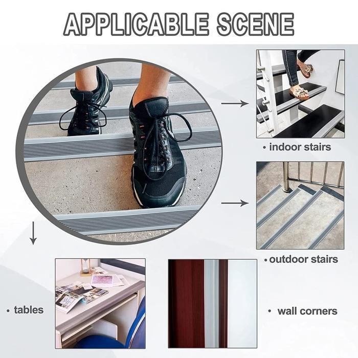 TERLARIS Lakban Stiker Lantai List Tangga Anti Slip Licin Selip Tape Sticker Lis Tangga Protector