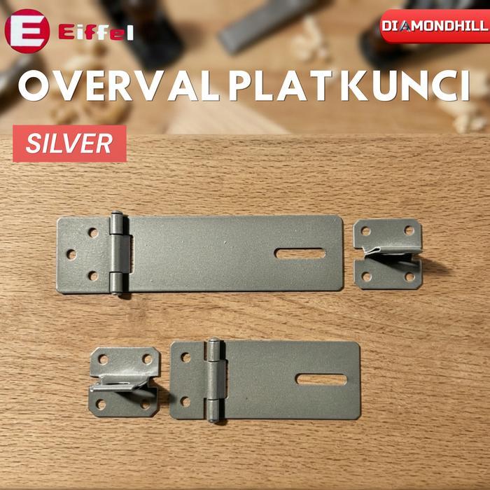 OVERVAL PLAT SILVER 2" 2 1/2" 3" 4" OVERVAL TEMPAT GEMBOK OVERVAL PLAT - EIFFEL