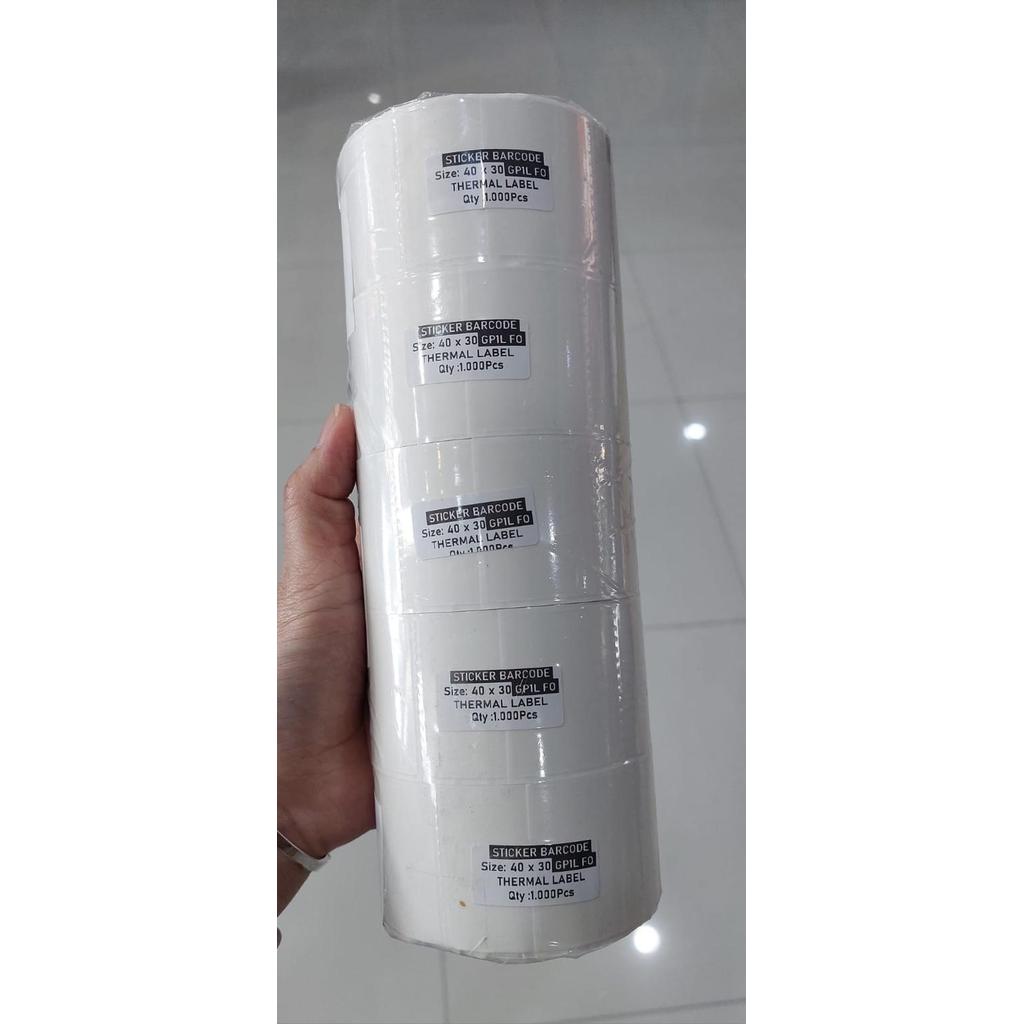 Label Barcode Thermal 40 x 30 mm 40x30mm Stiker Thermal