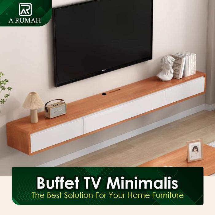 Meja Tv Gantung Minimalis Rak Tv Gantung Minimalis Lemari Tv Dinding Buffet Tv Kayu Furniture