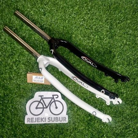 Ready Fork Rigid Ring 26 Alloy Disk Brake Cakram Saja Hitam Putih Not Mosso - Hitam