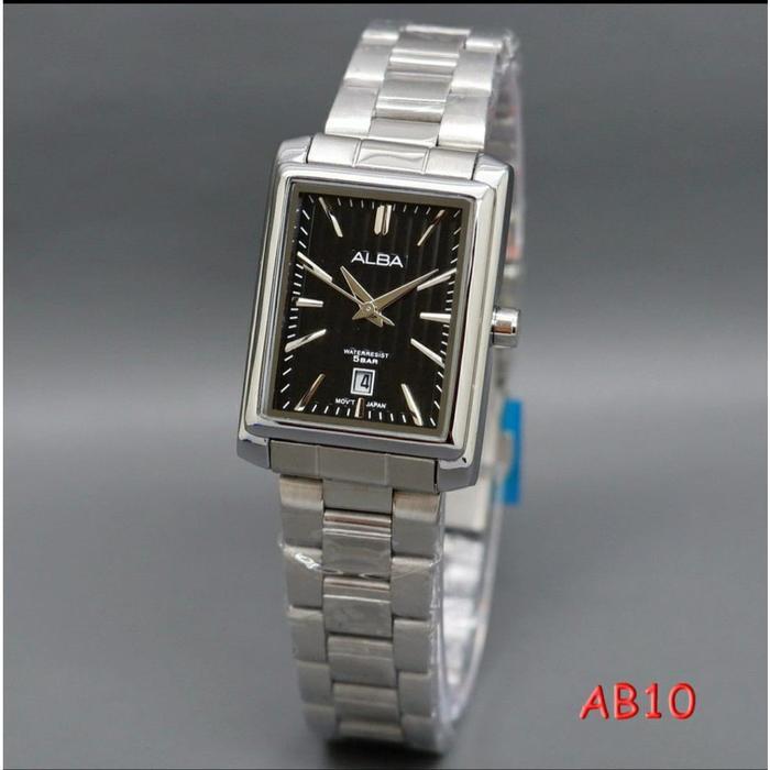 Jam Tangan Alba Wanita Tanggal Aktif Disean Kotak /Jam Tangan Simple