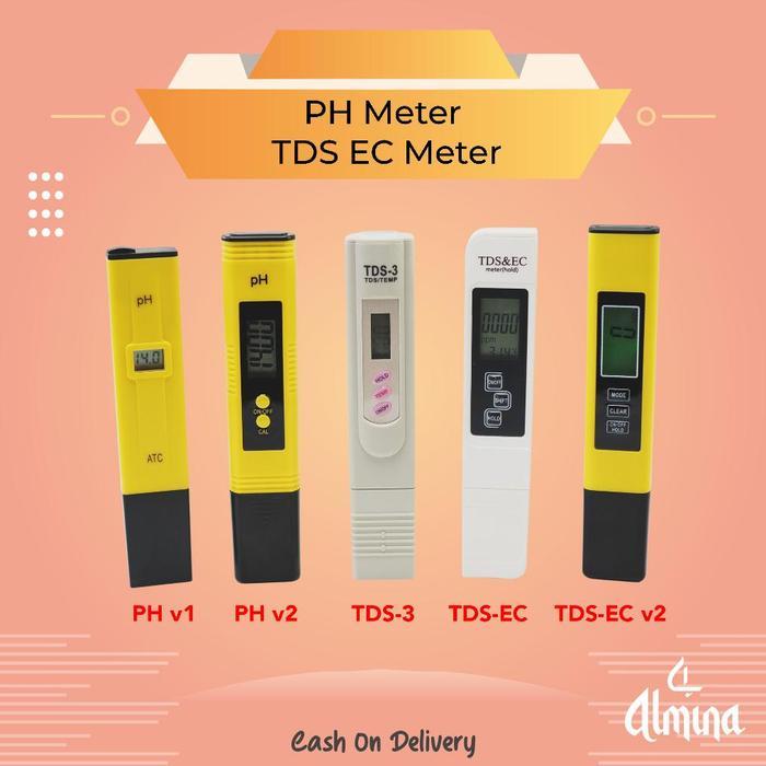 PH Meter TDS Meter Hidroponik TDS 3 Alat Pengukur PH Air tds meter