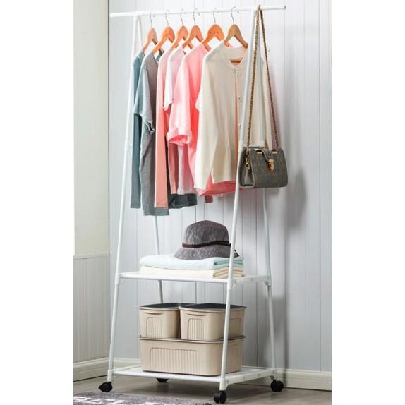 Ikea - Rak Pakaian Serbaguna Triangle Cloth Rack Multifungsi Dengan 4 Roda Praktis Kuat Dan